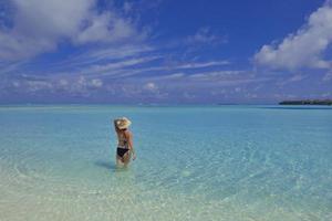 happy woman at summer photo