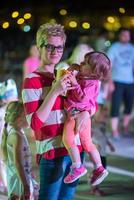 mother and little daughter in the kids disco photo