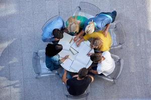 group of students  top view photo