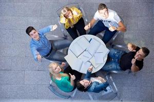 group of students  top view photo