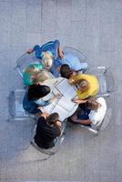 group of students  top view photo