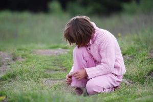 little girl crying photo