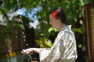 spa treatment at tropical resort photo