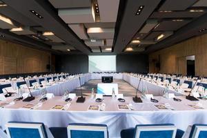 interior of big modern conference room photo