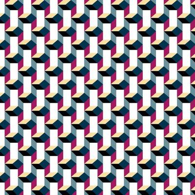 3d pattern concept illustration with colors forming a space