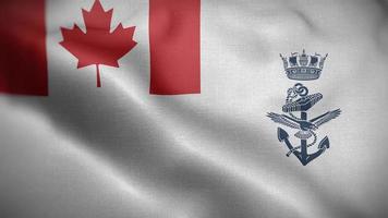 Hintergrund der Flaggenschleife der kanadischen Marinefahne 4k video