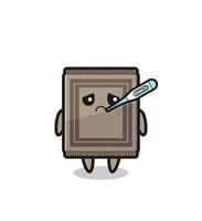 carpet mascot character with fever condition vector