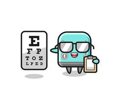 ilustración de la mascota de la tostadora como oftalmología vector
