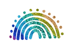 Glitter Rainbow PNG