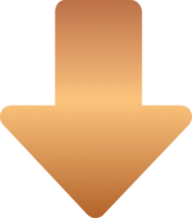 icône de flèche vers le bas en bronze png