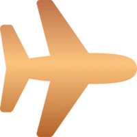 bronzen vliegtuig icoon png