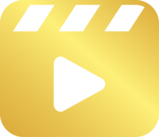 Gold Clapper Board Icon png