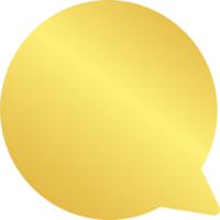 icono de comentario de oro png