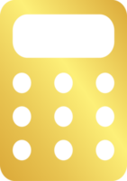 icono de calculadora de oro png