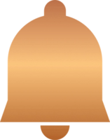 ícone de sino de notificação de bronze png