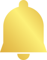 icono de campana de notificación de oro png