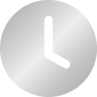 icono de reloj de plata png