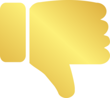 Gold Dislike Icon png