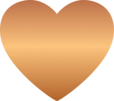 icône de coeur en bronze png