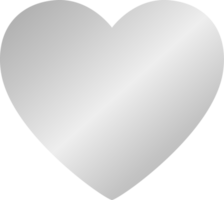 ícone de coração de prata png