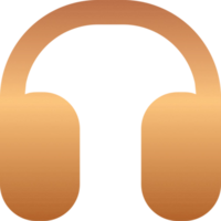 icono de auriculares de bronce png