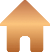 icono de casa de bronce png