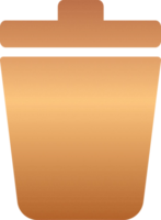 Bronze Recycle Bin Icon png