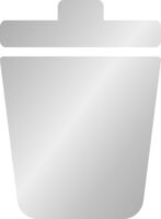 silbernes Papierkorb-Symbol png