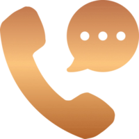 ícone de telefone de bronze png