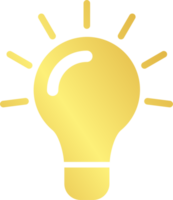 Gold Light Bulb Icon png