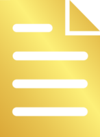 icône de document d'or png