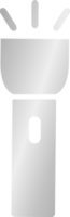 icône de lampe de poche argentée png