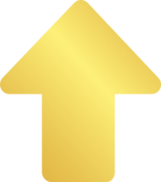 goldenes Pfeilsymbol nach oben png