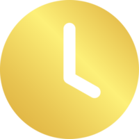 icône de l'horloge d'or png