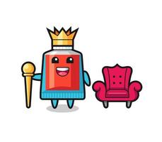 Mascot cartoon of toothpaste as a king vector