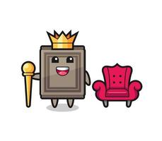 Mascot cartoon of carpet as a king vector