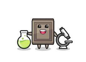 Mascot character of carpet as a scientist vector