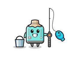 Mascot character of toaster as a fisherman vector