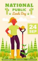 National Public Land Day, reforestation. Suitable for events vector