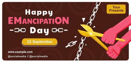 Happy Emancipation Day, break the lock with pliers. Perfect for events vector