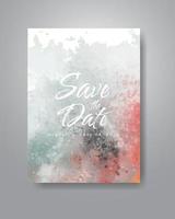 Save the date with watercolor background. Design for your invitation. vector