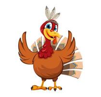 Happy Thanksgiving. Funny Thanksgiving Turkey bird vector
