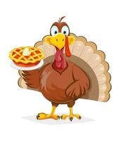 Happy Thanksgiving Day. Funny Turkey bird vector