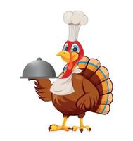 Happy Thanksgiving. Cartoon character turkey bird vector