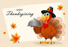 Happy Thanksgiving. Thanksgiving turkey vector