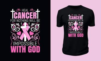 Breast Cancer Awareness T-shirt Design vector