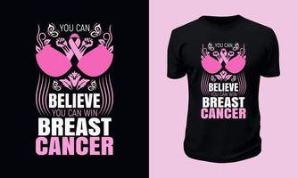 Breast Cancer Awareness T-shirt Design vector