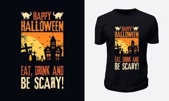 diseño de camiseta de halloween vector