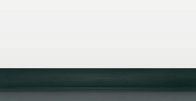Black stone table top on white panoramic background, promotional web template - Vector