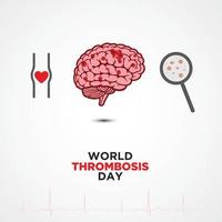 World Thrombosis day concept. October 13. Template for background, banner, card, poster. Vector illustration.